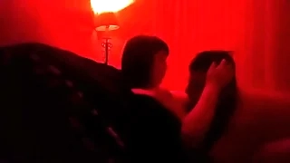 Me and my bbw wed having passionate sex on the couch